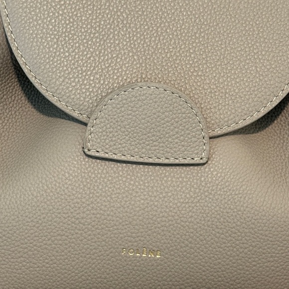 POLENE Number One Mini - Taupe Backpack - Picture 8 of 11